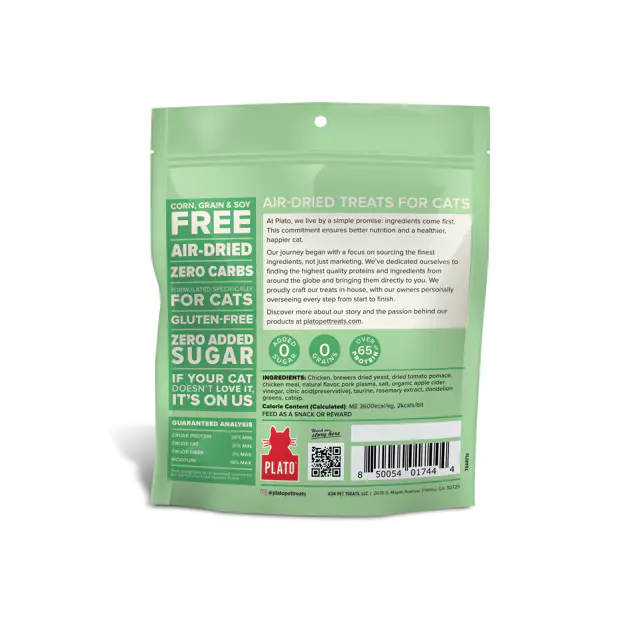 Plato Cat Treats - Chicken & Catnip Harmony Pet Supplies Scarborough