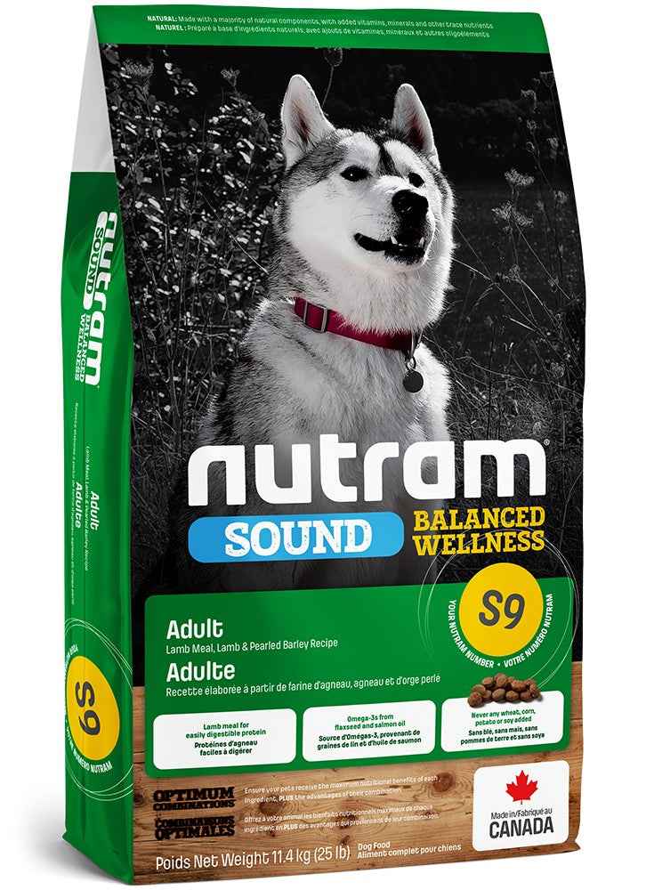 Nutram S9 Sound Balanced Wellness Adult Dog Food – Lamb & Barley