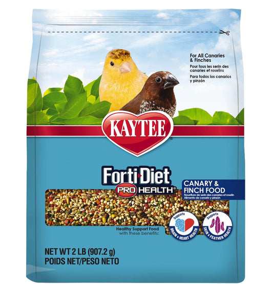 Kaytee Forti Diet Canary & Finch Bird Food on white background, front