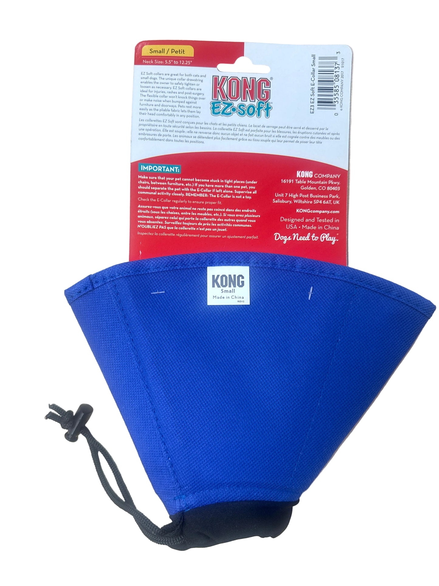 KONG - EZ Soft Recovery Collar (Small - Blue)