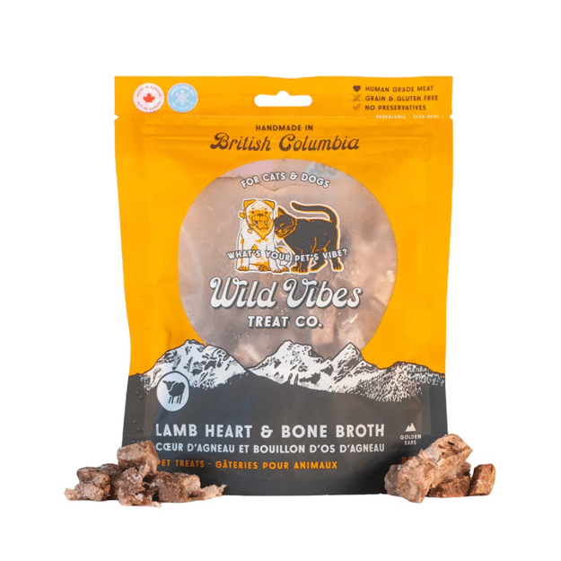 Wild Vibes Lamb Heart & Bone Broth Treats - Harmony Pet Supplies