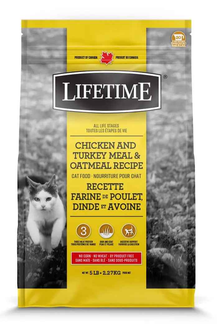 Lifetime - Chicken Turkey And Oatmeal Cat Dry Food