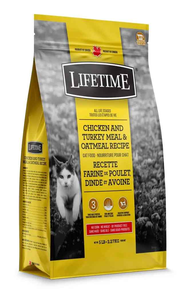 Lifetime - Chicken Turkey And Oatmeal Cat Dry Food