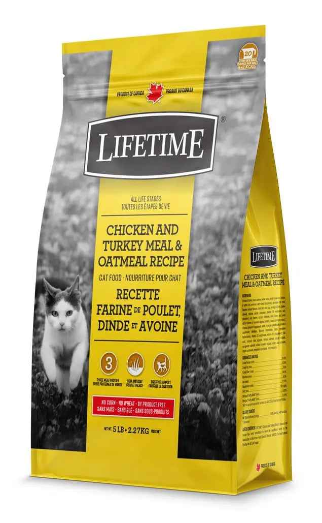 Lifetime - Chicken Turkey And Oatmeal Cat Dry Food