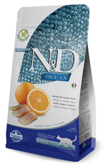 Farmina N&D Prime Herring & Orange Adult Cat Food – Grain-Free Harmony Pet Supplies Scarborough