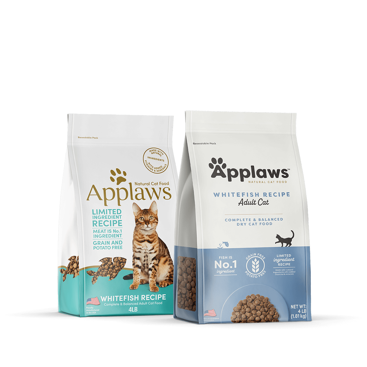 APPLAWS Cat Dry Kibble - Grain & Potato Free WhiteFish Recipe