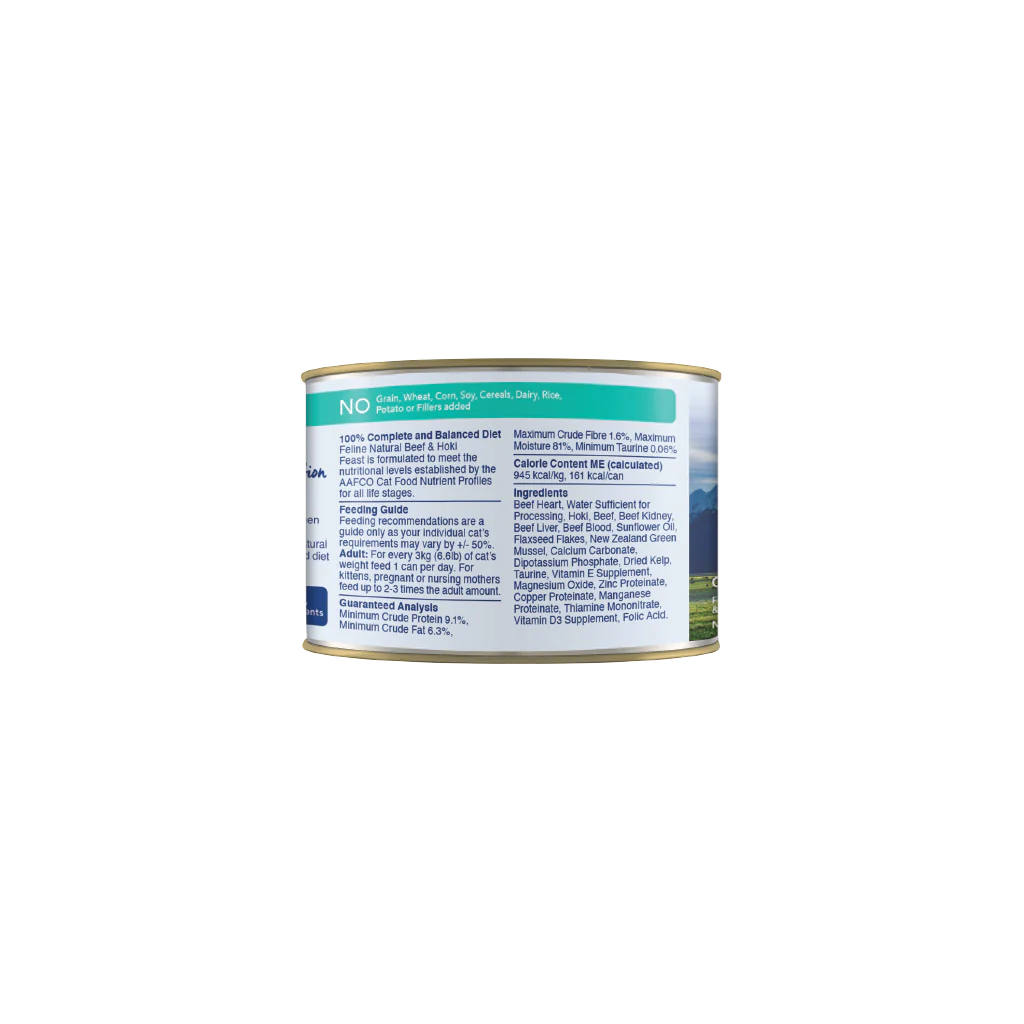 Feline Natural™ - New Zealand Beef and Hoki Feast - Cat Food Harmony Pet Supplies Scarborough