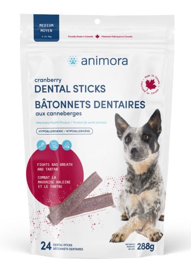 Animora Cranberry Dental Sticks - Dog Harmony Pet Supplies Scarborough