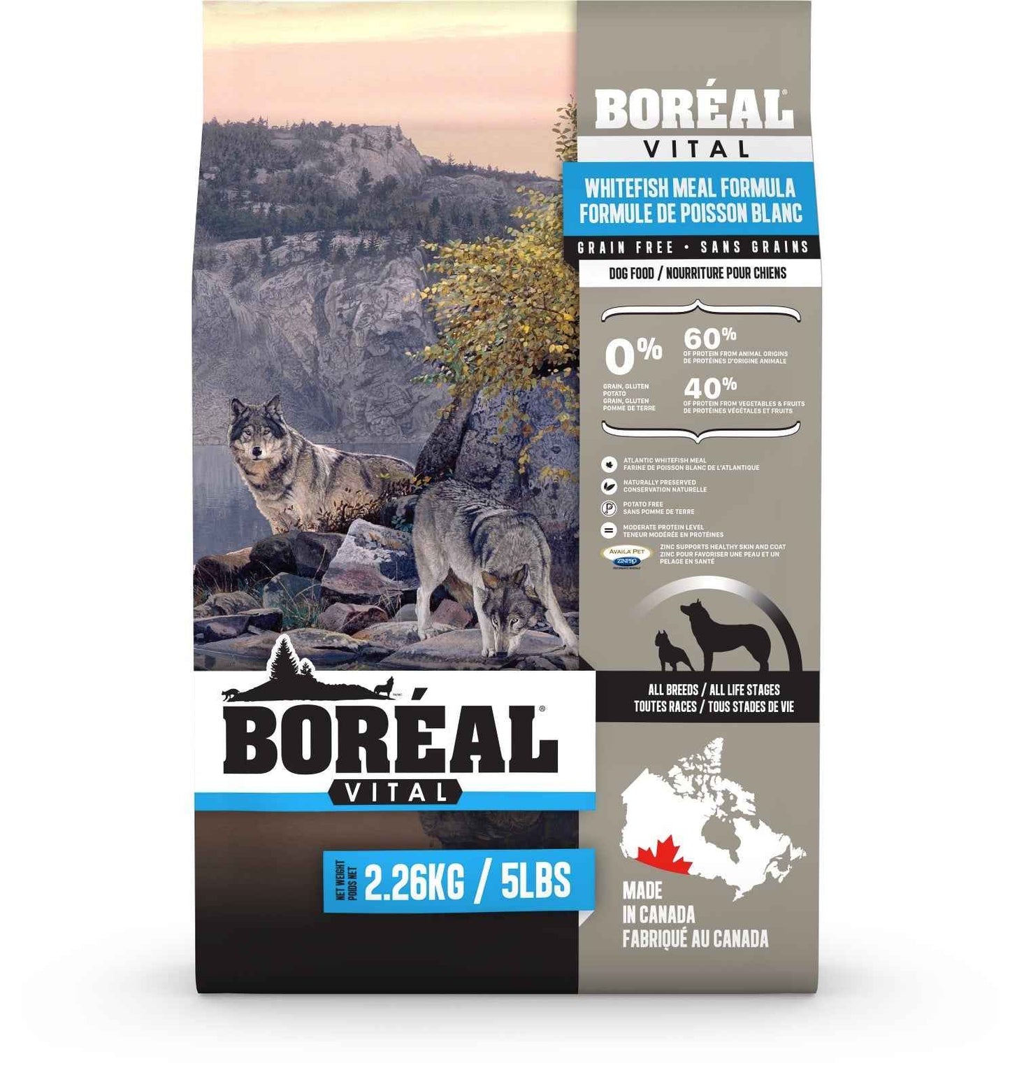 Boreal Vital Whitefish - Grain-Free Low Fat All Breed Dog Food