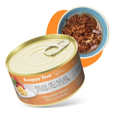 Snappy Tom Lites – Real Tuna with Cheese Cat Food