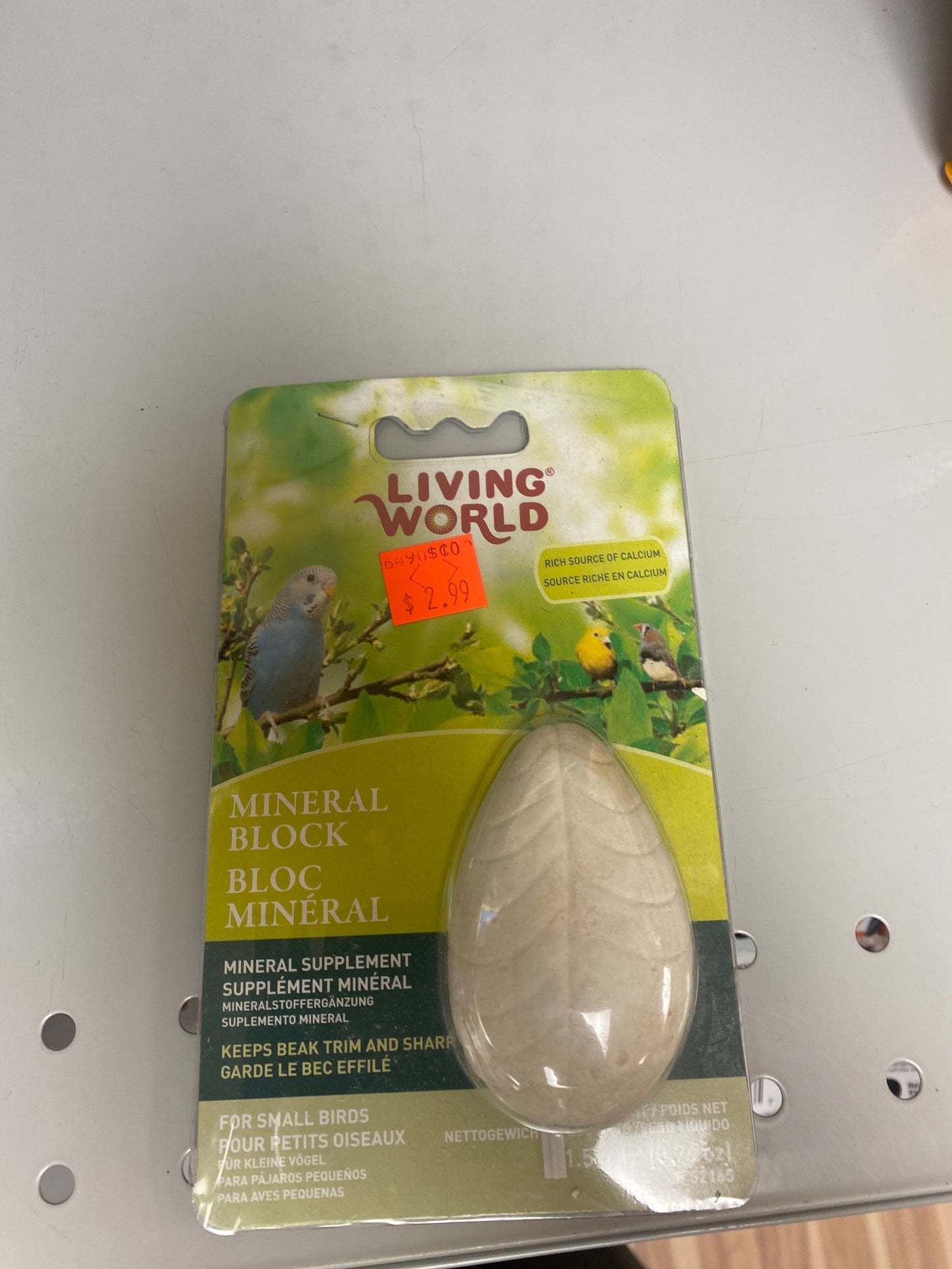Living World - Mineral Block - small birds Harmony Pet Supplies Scarborough