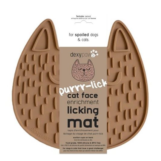 Dexypaws-Cat Face Enrichment Licking Mat Front