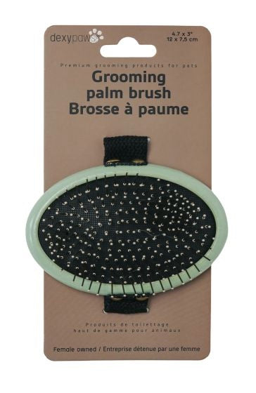 Dexypaws - Grooming Palm Brush With Metal Pins Front
