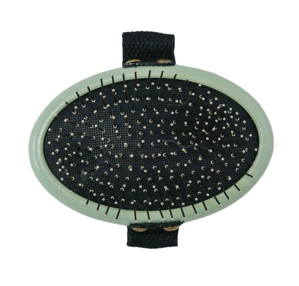 Dexypaws - Grooming Palm Brush With Metal Pins Back