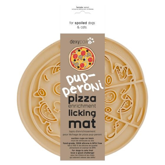 Dexypaws - Pup-Peroni Pizza Enrichment Licking Mat Front