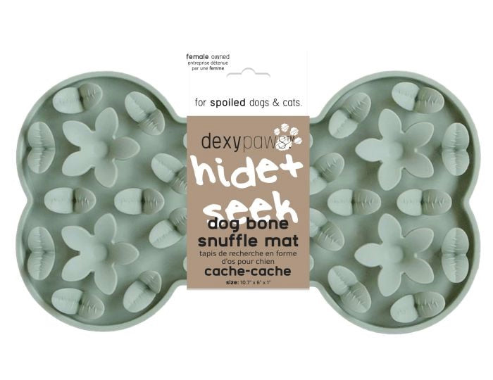 Dexypaws-Silicone Snuffle Mat Hide_Seek Bone Front
