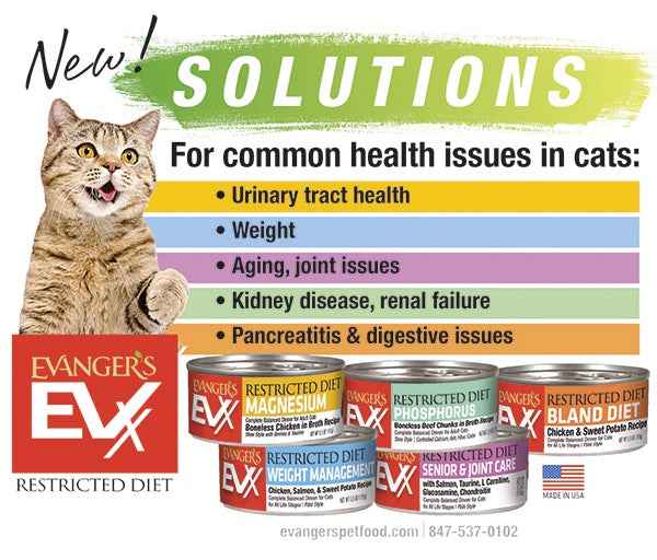 Evanger's Restricted Diet Magnesium – Low pH Formula for Cats (156g)
