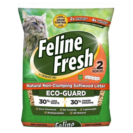 Feline Fresh Natural Non-Clumping Pine Cat Litter Front at Harmony Pet Supplies, Scarborough