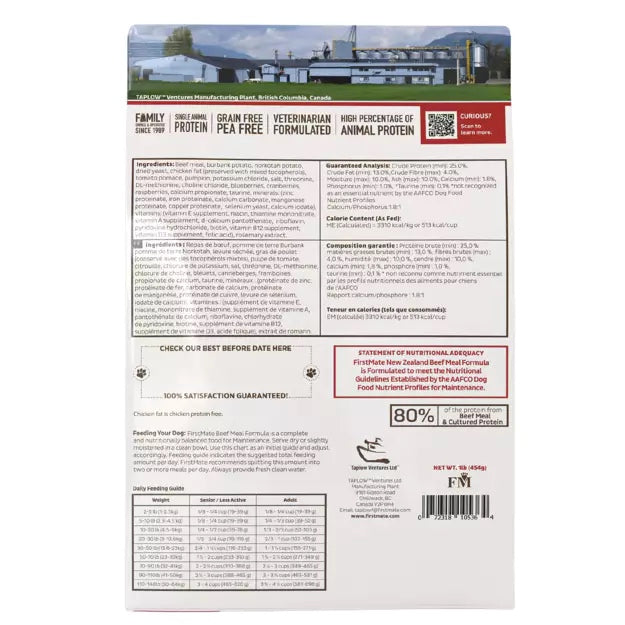 FirstMate - Grain Free LID New Zealand Beef - Adult Dog