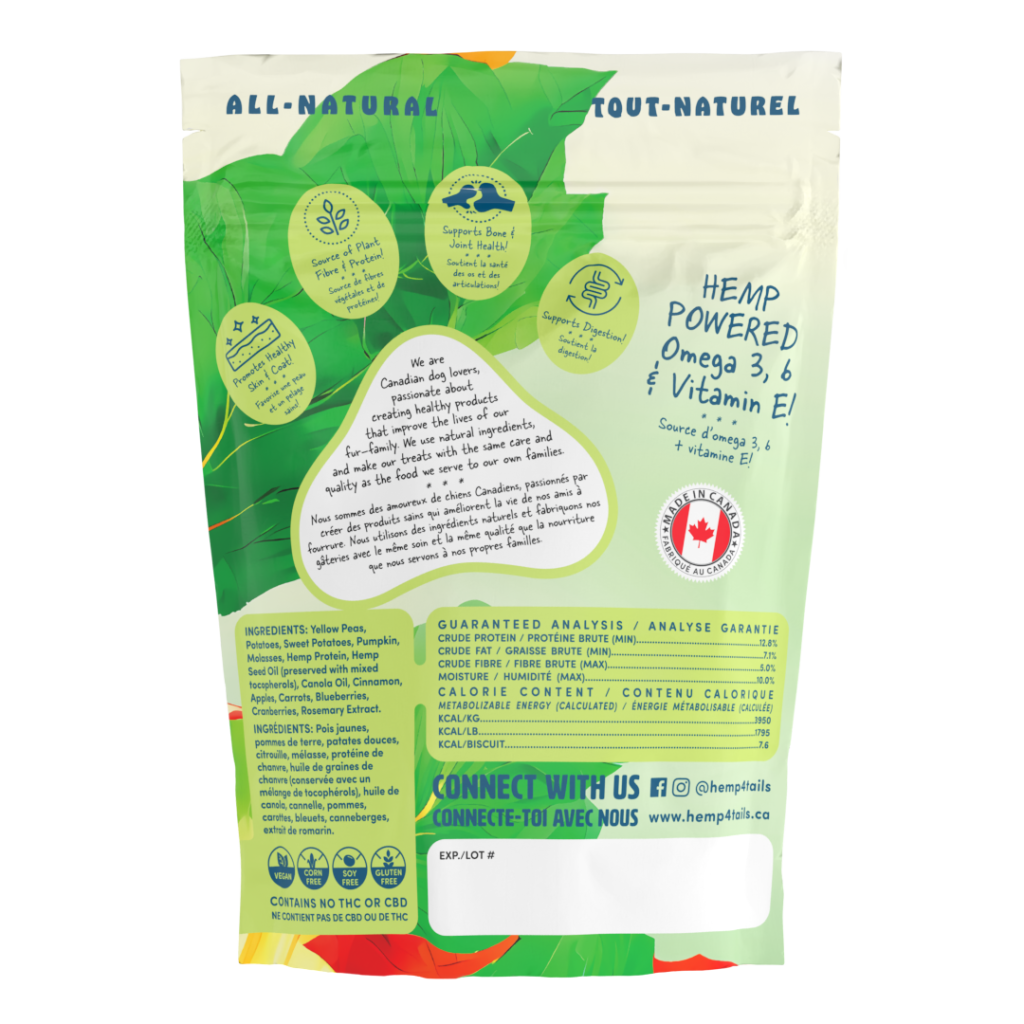 Hemp 4 Tails: Hemp Dog Treats – PUMPKIN Harmony Pet Supplies Scarborough