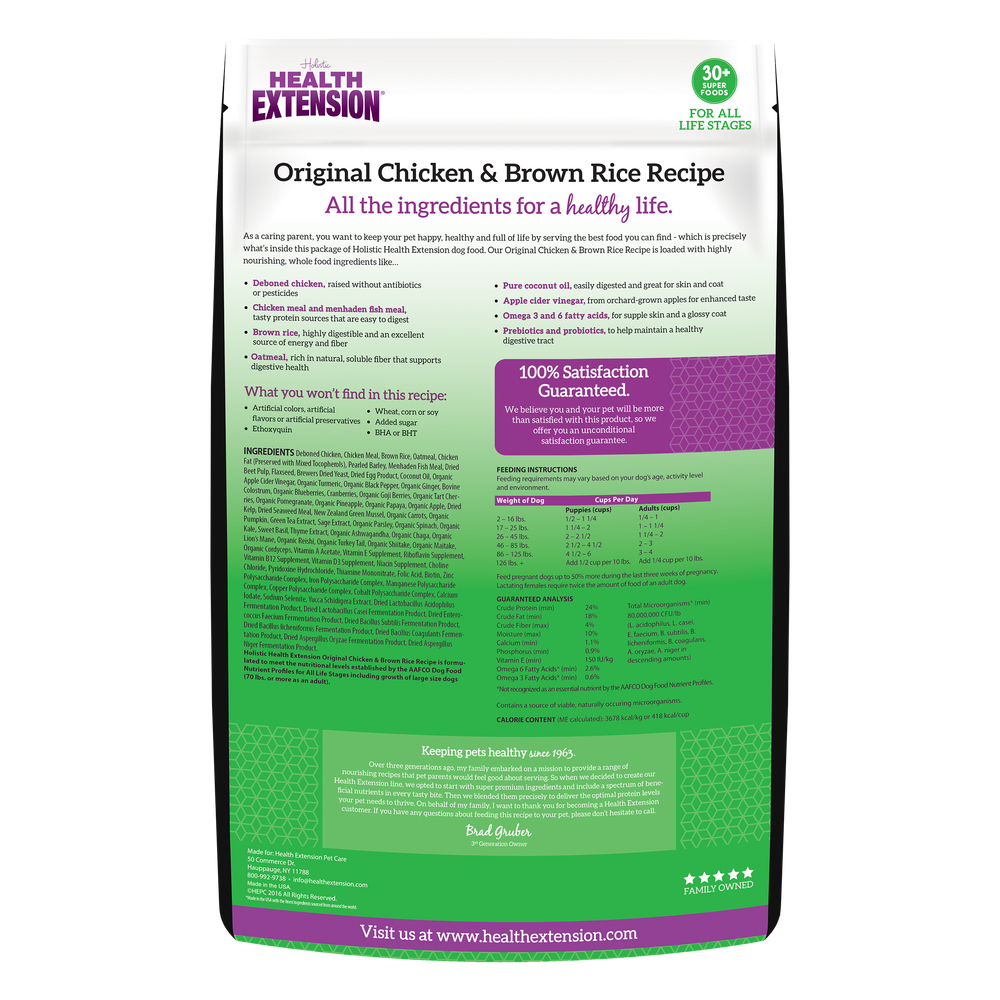Health Extension - Original Chicken & Brown Rice Recipe