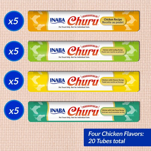 Inaba Cat Churu Purees - Chicken Variety Pack Details