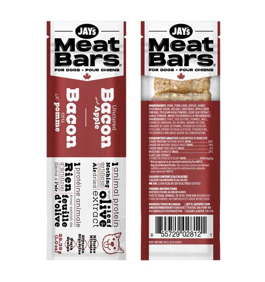 Jay's Meat Bar - Bacon & Apple - Dog Treat Harmony Pet Supplies Scarborough