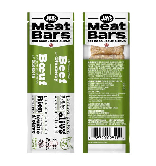 Jay's Meat Bar - Beef & Blueberry - Dog Treat