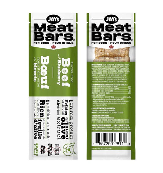 Jay's Meat Bar - Beef & Blueberry - Dog Treat