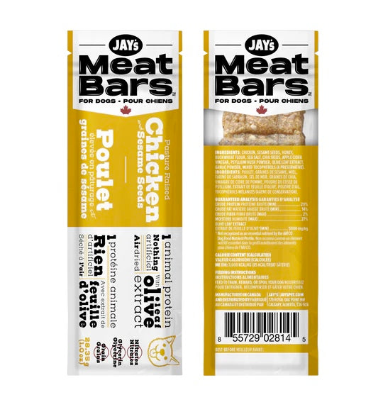 Jay's Meat Bar - Chicken & Sesame - Dog Treat Harmony Pet Supplies Scarborough