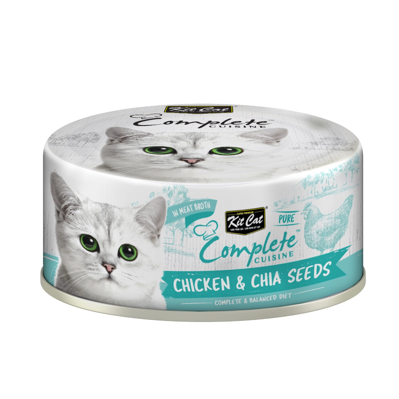 Kit Cat - Chicken and Chia Seed in Broth - Cat Food Harmony Pet Supplies Scarborough