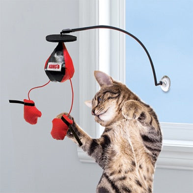Kong Connects Window Boxing Cat Toy Usage