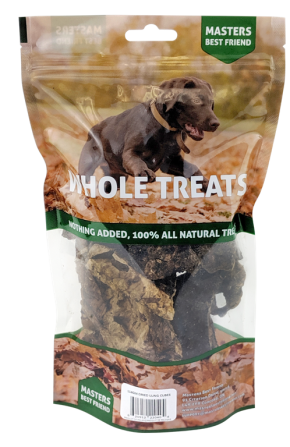 Dog treat package with a dog on the label, featuring 'Masters Best Friend' branding. Pet Supplies near Toronto, ontario.