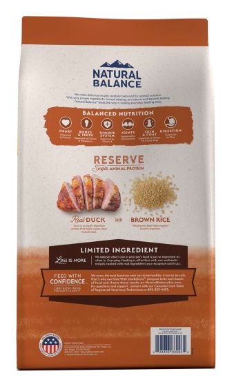 NaturalBalance-LimitedIngredientDuckAndBrownRice-AdultDogFood Back