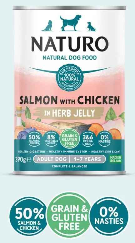 Naturo Adult Grain and Gluten Free Salmon with Chicken in Herb Jelly