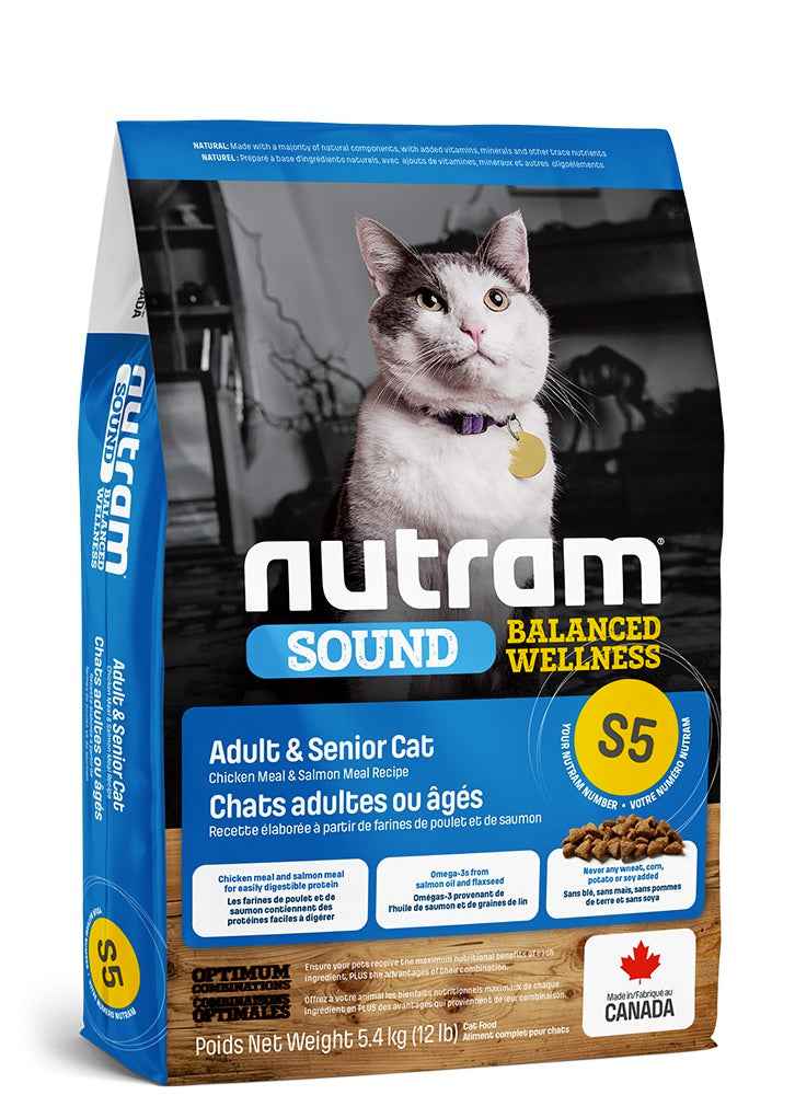 Nutram S5 Sound Balanced Wellness – Holistic Support for Adult & Senior Cats