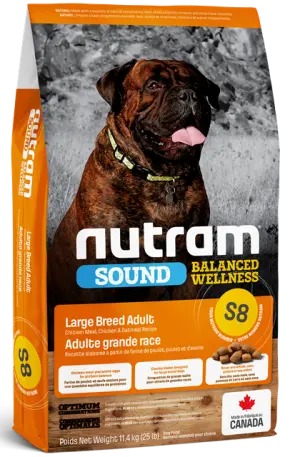Nutram S8 Sound Balanced Wellness Large Breed Adult Dog Food – Chicken & Oatmeal