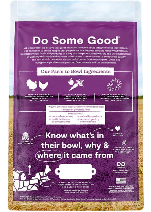 Open Farm - Grain Free - Turkey & Chicken - Senior Harmony Pet Supplies Scarborough