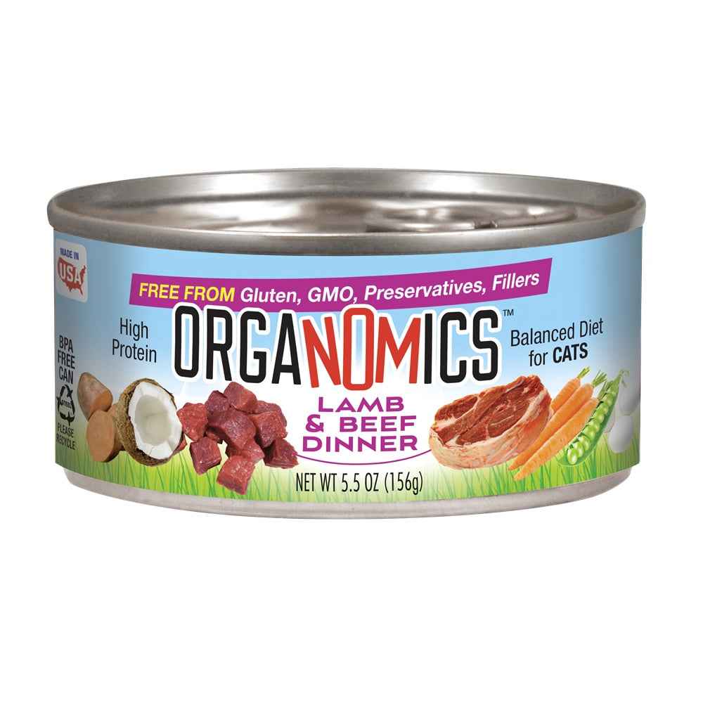 Organomics - Lamb and Beef Dinner - Cat Food can at Harmony Pet Supplies, Scarborough