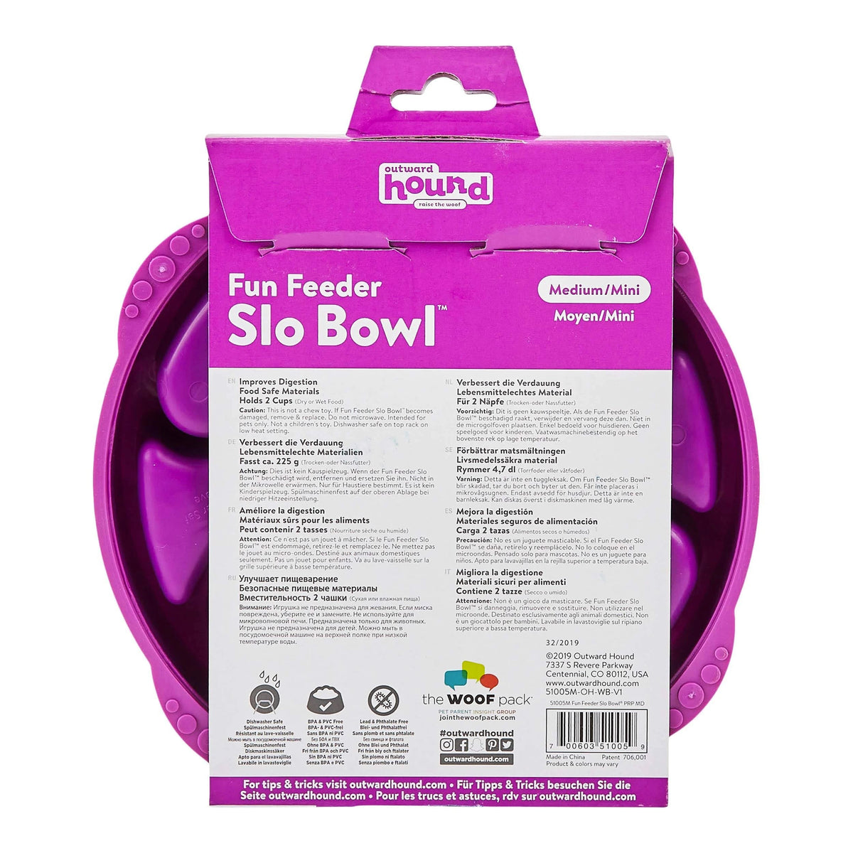 Outward Hound - Fun Feeder Slo Bowl - Medium Harmony Pet Supplies Scarborough