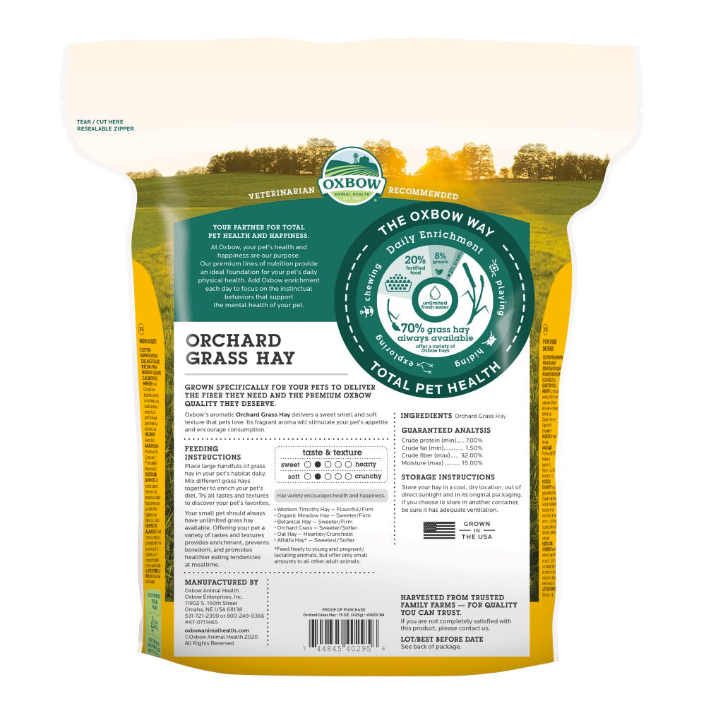 Oxbow - Orchard Grass Hay Harmony Pet Supplies Scarborough
