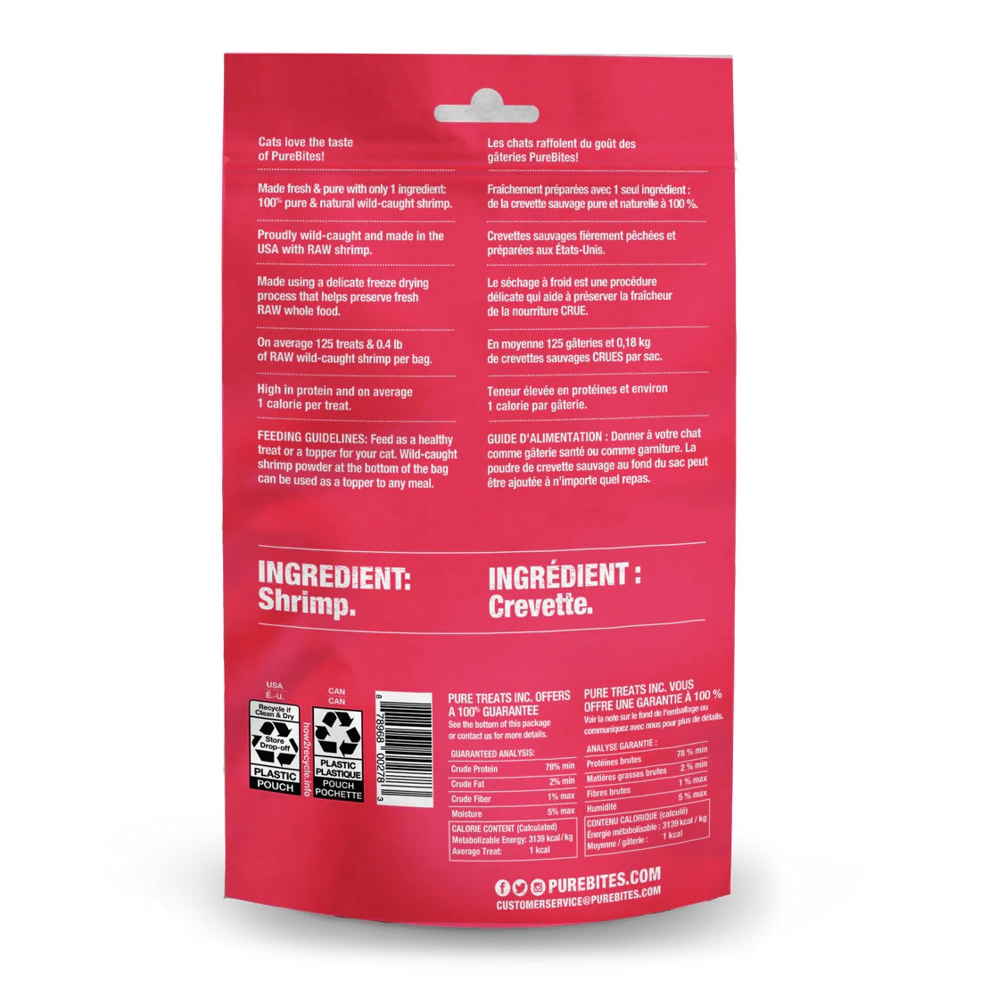 PureBites - Shrimp Freeze Dried - Cat Treats Harmony Pet Supplies Scarborough