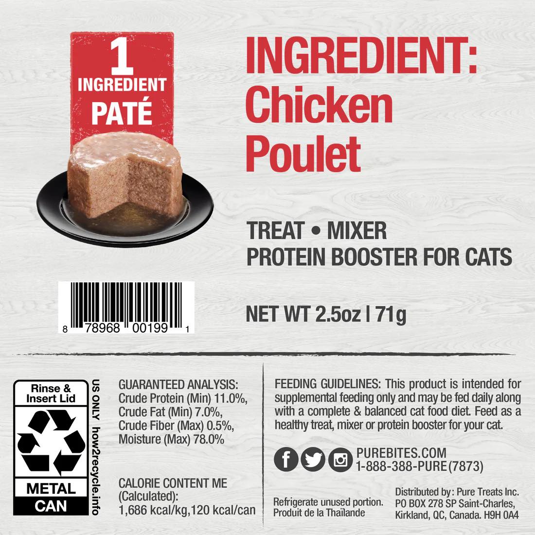 PureBites - Chicken - Cat Food Harmony Pet Supplies Scarborough