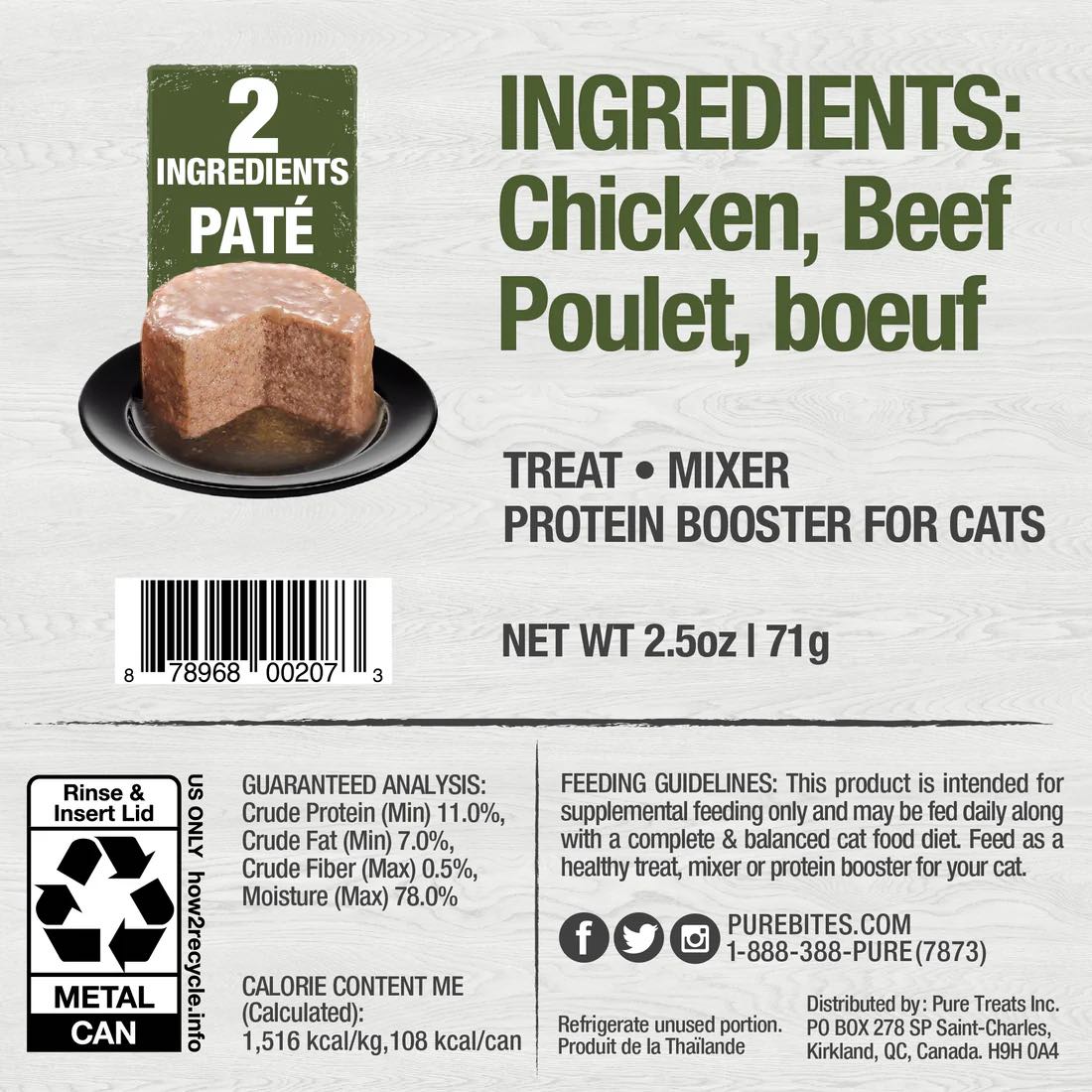 PureBites - Chicken & Beef - Cat Food Harmony Pet Supplies Scarborough