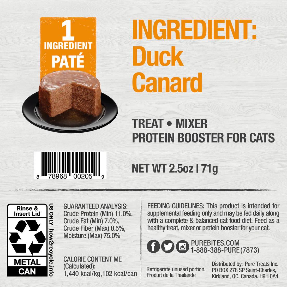 PureBites - Duck - Cat Food Harmony Pet Supplies Scarborough