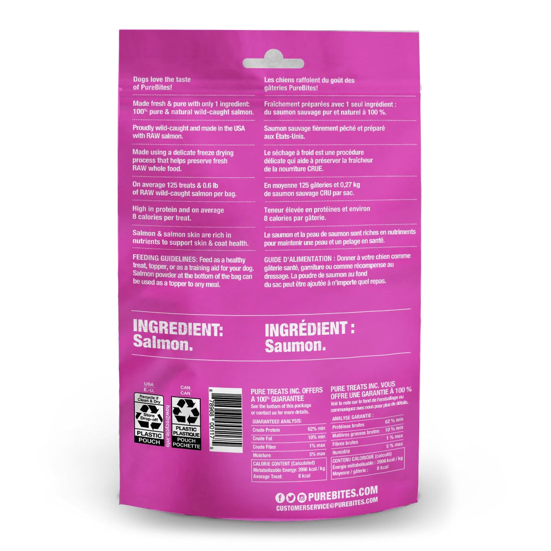 PureBites - Salmon Freeze Dried - Dog Treats Harmony Pet Supplies Scarborough