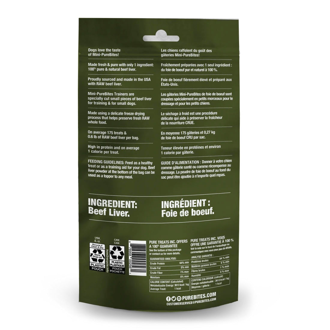 PureBites - Beef Mini Freeze Dried - Dog Treats Harmony Pet Supplies Scarborough