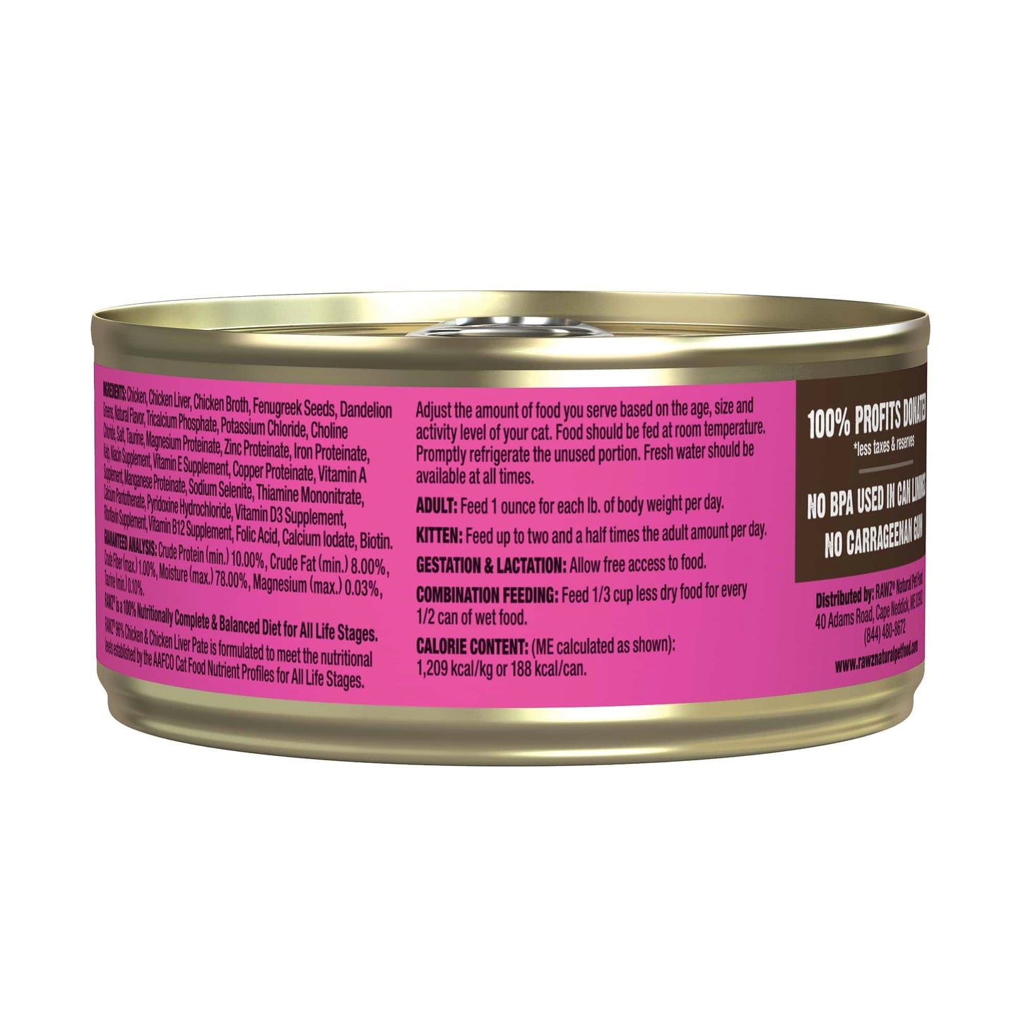 Rawz - Chicken and Chicken Liver Pate - Cat Food Harmony Pet Supplies Scarborough