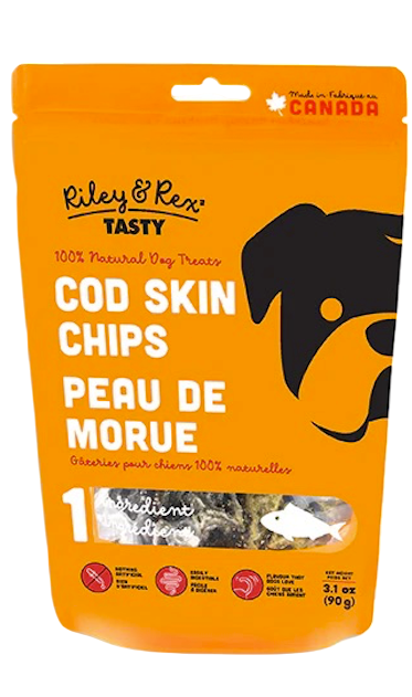 Riley & Rex Tasty - Cod Skin Chips - Dog Treats Harmony Pet Supplies Scarborough