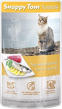 Snappy Tom Naturals – Tuna with Mackerel (100g Pouch)